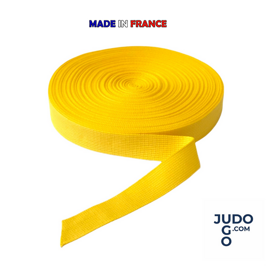 ROULEAU DE CEINTURE JAUNE MADE IN FRANCE - UGO JUDO